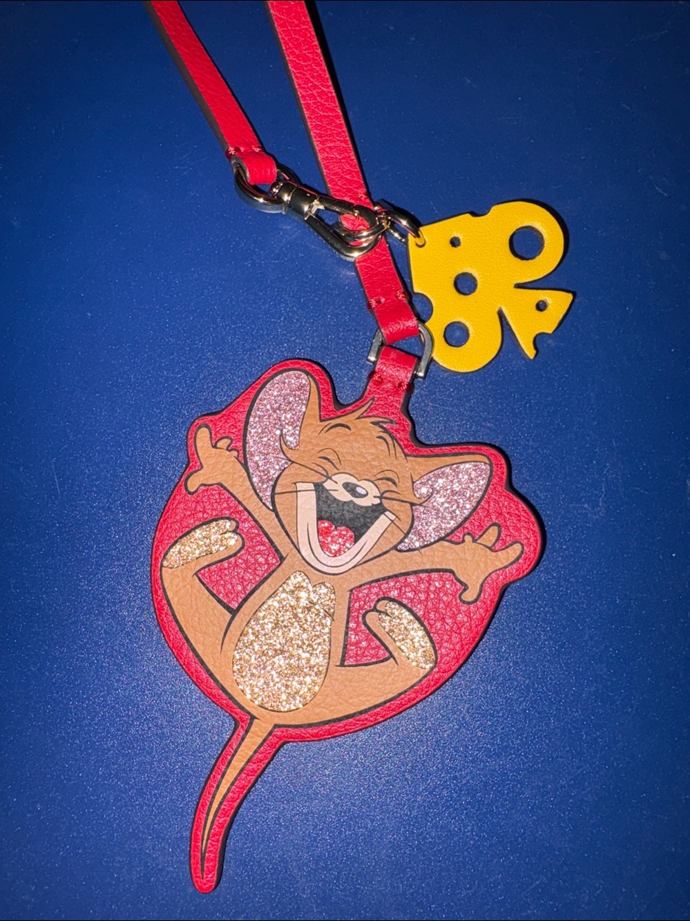 kate spade Tom and Jerry Novelty Leather Bag Charm Tote Keychain NWOT